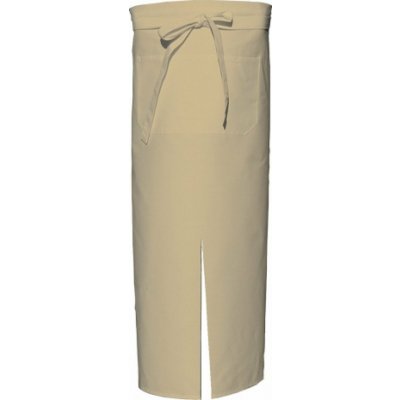 Link Kitchen Wear Bistro a barová zástěra do pasu s kapsou a rozparkem pro dynamickou práci Khaki 100 x 100 cm X962T – Hledejceny.cz