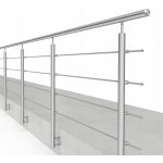 Balustrada AVIS nerezová ocel stříbrná 100 cm pro přišroubování 4 sloupky – Zboží Mobilmania