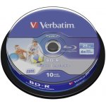 Verbatim BD-R 25GB 6x, printable, cakebox, 10ks (43804) – Zboží Živě