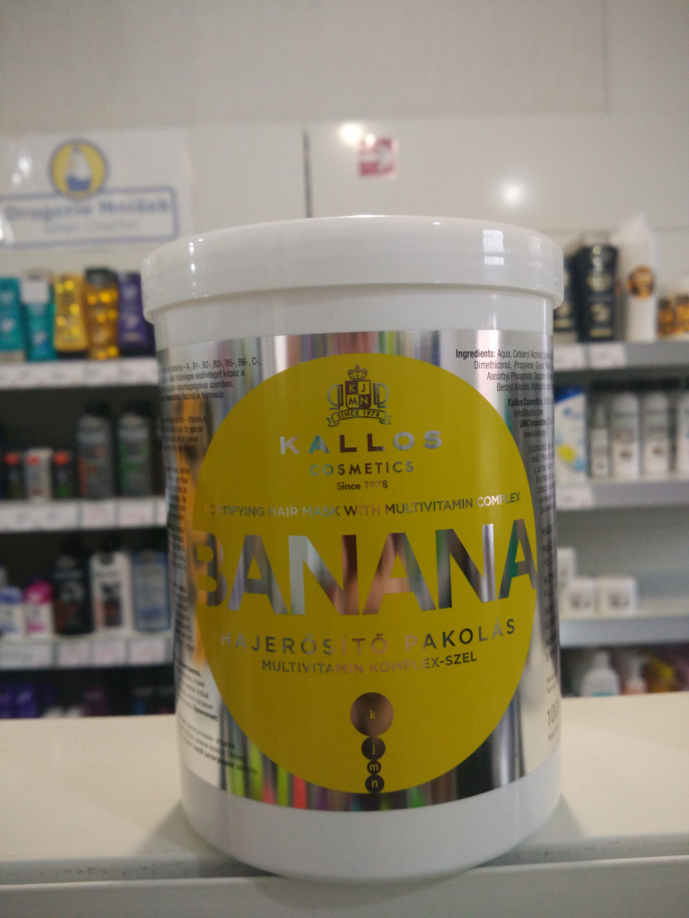Kallos Cosmetics Kallos banánová posilující maska obsahující komplex vitamínů Banana Hair mask with multi-vitamin komplex 1000 ml