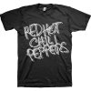 Pánské Tričko RockOff Red Hot Chili Peppers Unisex tričko BLACK & WHITE LOGO