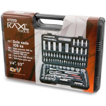 KAXL Gola sada 108 ks, 1/4", 1/2", CrV KT220