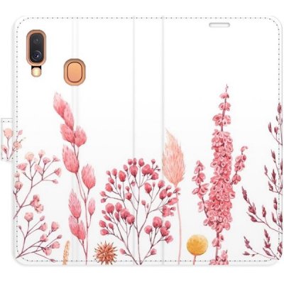 Pouzdro iSaprio flip Pink Flowers 03 Samsung Galaxy A40 – Zbozi.Blesk.cz