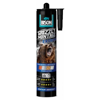 Bison Grizzly Montage Extreme White silné a rychlé montážní lepidlo 435 g – HobbyKompas.cz