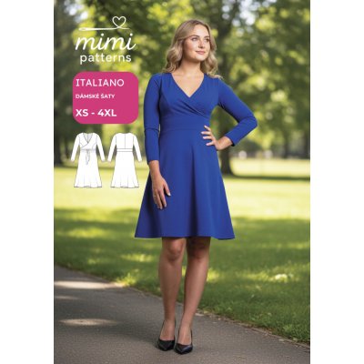 Dámský střih v el. formátu, Šaty, Italiano - 4XL (A4) domácí tisk – Hledejceny.cz
