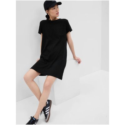 GAP dámské basic šaty s kapsičkou černé – Zboží Mobilmania