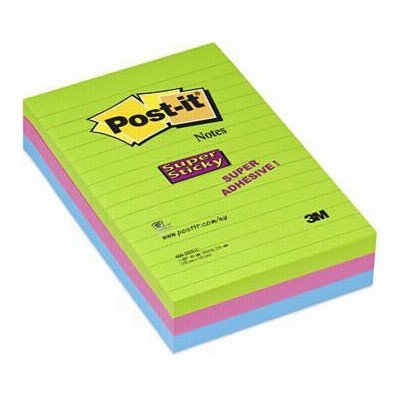 Bloček samolepicí 3M Post-it 660, 101x152 mm, linkovaný, Rainbow, 3x90 lístků – Hledejceny.cz