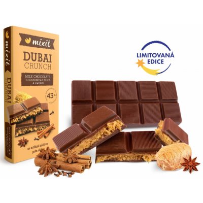 Mixit Vánoční dubajská čokoláda Perníkové koření & kataifi 70 g – Hledejceny.cz