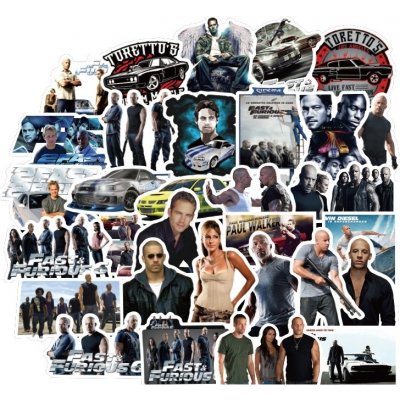 Set 50 samolepek Rychle a zběsile - Vin Diesel – Zboží Mobilmania