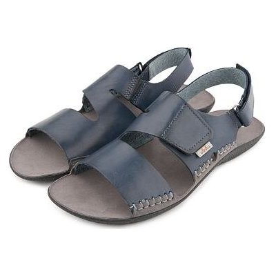 Vlnka pánské kožené sandály Vincent tmavě modré – Sleviste.cz