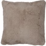 J-Line by Jolipa Šedý chlupatý polštář Cutie 45x45x4 – Zboží Dáma
