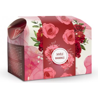 Selllot Belgické čokoládové lanýže s náplní champagne Květy s rukávkem Skvělé mamince 250 g – Zboží Mobilmania