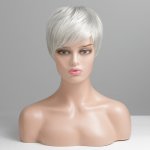 Bílá paruka z pravých a umělých vlasů Phoebe – Zboží Mobilmania