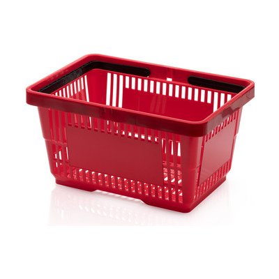 Plastový košík se 2 držadly 300*440*230 mm červený – Zboží Mobilmania