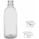 Tera Plastová lahvička čirá s bílým pistolovým rozprašovačem 500 ml – Zboží Dáma