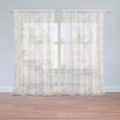 Záclony Měsíčky a obláčky : 2 ks - 150x250 cm - Sablio – Hledejceny.cz