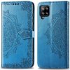 Pouzdro a kryt na mobilní telefon Samsung PROTEMIO 25441 ART Peňaženkový kryt Samsung Galaxy A42 ORNAMENT modrý