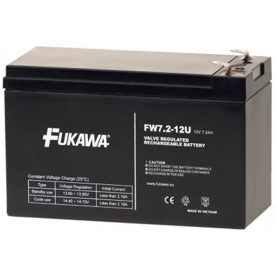 FUKAWA FW 7,2-12 F2U - 12V 7,2Ah ,3mm – Zboží Mobilmania