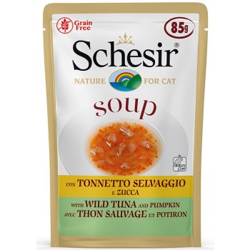 Schesir Soup divoký tuňák s dýní 6 x 85 g