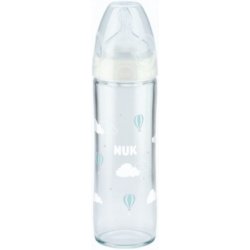 Nuk skleněná kojenecká láhev New Classic bílá 240 ml