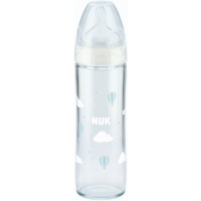 Nuk skleněná kojenecká láhev New Classic bílá 240 ml – Zboží Mobilmania