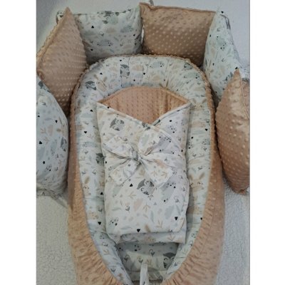 Pro útulný domov Sada do postýlky 3 dílná Zajíček a sova – Zboží Dáma