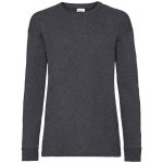 Fruit of the Loom Tričko Valueweight dlouhý rukáv tmavě šedý melír – Zboží Mobilmania