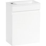 Naturel Koupelnová skříňka s umyvadlem Verona 40x53,2x22 cm bílá lesk VERONA40BL – Zboží Mobilmania