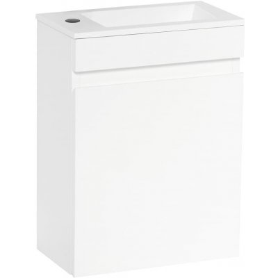 Naturel Koupelnová skříňka s umyvadlem Verona 40x53,2x22 cm bílá lesk VERONA40BL – Zboží Mobilmania