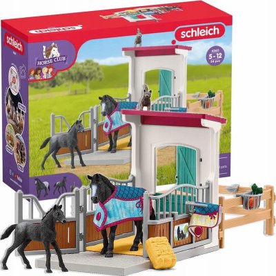Schleich 42437 Box pro koně s Tori a Princess – Zboží Dáma