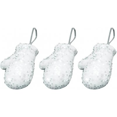 LAALU Rukavička s glitery bílá 10 cm – Hledejceny.cz