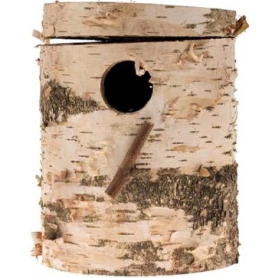 Duvo+ Dřevěná budka pro andulky z dutého brezového kmeňa 21 x 14 x 3,8 cm – Zboží Mobilmania