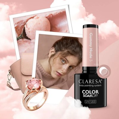 Claresa Gél lak NUDE GLOW Gummy Nude 3 5 g – Zbozi.Blesk.cz