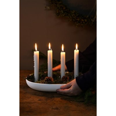 STORE FACTORY Adventní svícen GRÖNDAL na 4svíčky v řadě D.32cm bílý – Hledejceny.cz