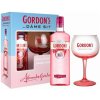 Gin Gordons Pink Premium Gin 37,5% 0,7 l (dárkové balení 1 sklenice)