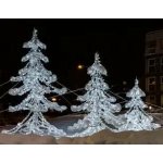 Eco Fix 2D LED světelný strom, 600 cm, ledově bílý s krystalky, hliník – Hledejceny.cz
