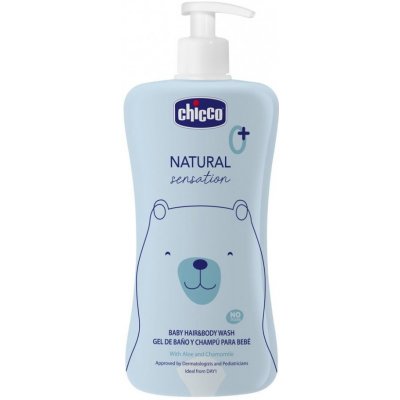 CHICCO Šampon na vlasy a tělo Natural Sensation s aloe a heřmánkem 500 ml, 0m+ – Zboží Mobilmania