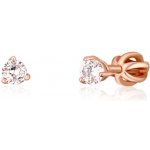 JVD SVLE1501XH2RO - Rose godl stříbrné náušnice pecky na šroubek 4 1.01 g – Zboží Mobilmania