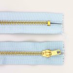 Pro Háčkování Kovový zip nedělitelný 8 cm, Ø 6 mm světle modrý – Hledejceny.cz