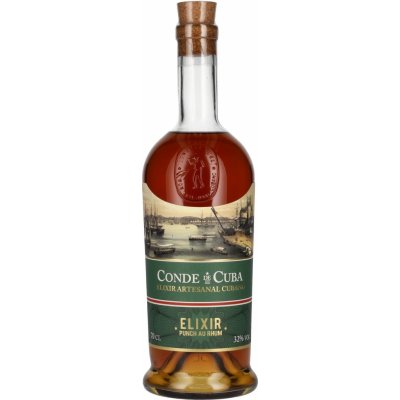 Rum Conde DE CUBA ELIXÍR 32% 0,7 l (holá láhev) – Zboží Dáma