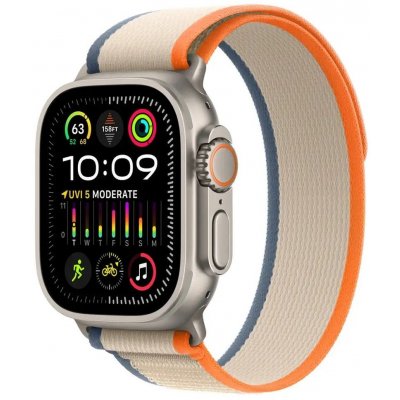 Apple Watch Ultra 2 49mm titanové pouzdro s oranžovo-béžovým trailovým tahem S/M MRF13CS/A – Zboží Živě