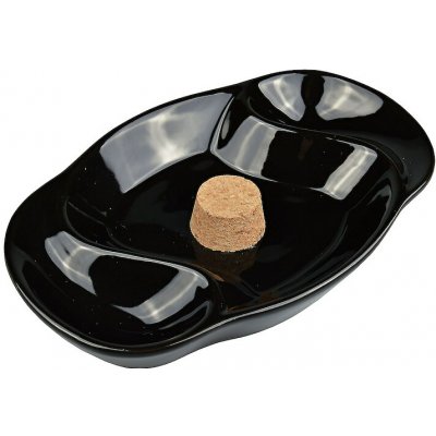 VPKCZ Dýmkový popelník na 2 dýmky keramický černý ovál – Zboží Mobilmania