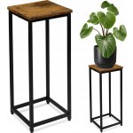 TZB Květinový stojan Loft Arben 60 cm černý/dub – Sleviste.cz
