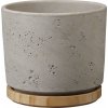Miska pod květináč a truhlík Soendgen Keramik Paros Delux obal na květináč ø 14 cm, výška 13 cm keramika dřevo šedá 62922