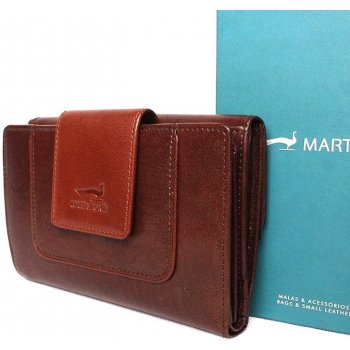 Marta ponti hladká kožená peněženka no B506 hnědá