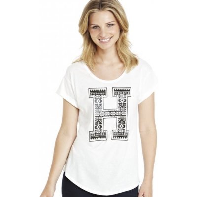 F&F tričko písmeno H bílé