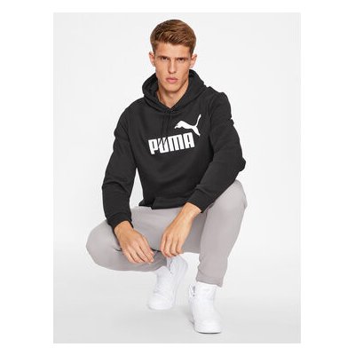 Puma Mikina Ess Big Logo 586686 Černá Regular Fit – Zboží Mobilmania