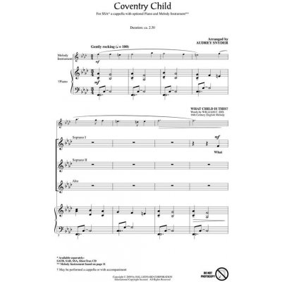 Coventry Child noty pro sbor SSA 1030068 – Hledejceny.cz