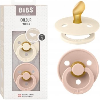 Bibs Colour anatomické dudlíky přírodní kaučuk 2ks Ivory / Blush