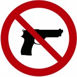Nadrzenapalivo.cz Značka Zákaz vstupu se zbraní, samolepicí fólie, Ø 100 mm – HobbyKompas.cz